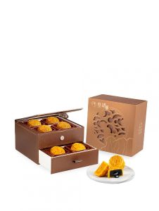 【香港皇玥】 2022 經典流心雙輝月餅(8入) (流心奶黃*4/流心芝麻*4) 