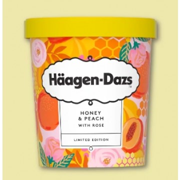 【Haagen-dazs】蜂蜜黃桃玫瑰